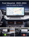 CarABC 13.2" Android 13 Car stereo Retains Sync3 for Ford Maverick 2022 - 2024 Wireless CarPlay & Android Auto CarRadio Upgrade