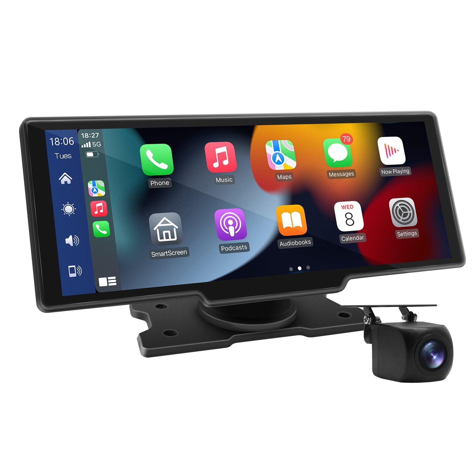 Bildschirm 9 Zoll Carplay und Android Auto wireless + hinten Kamera 1080P  AHD