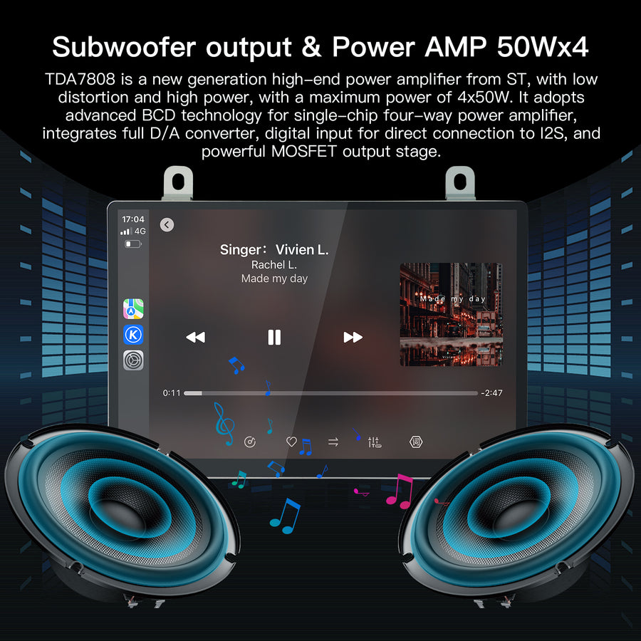 Carabc 12" Android 13 Car stereo Retains Sync4 for Ford Bronco 2021–2024 Wireless CarPlay & Android Auto CarRadio Upgrade