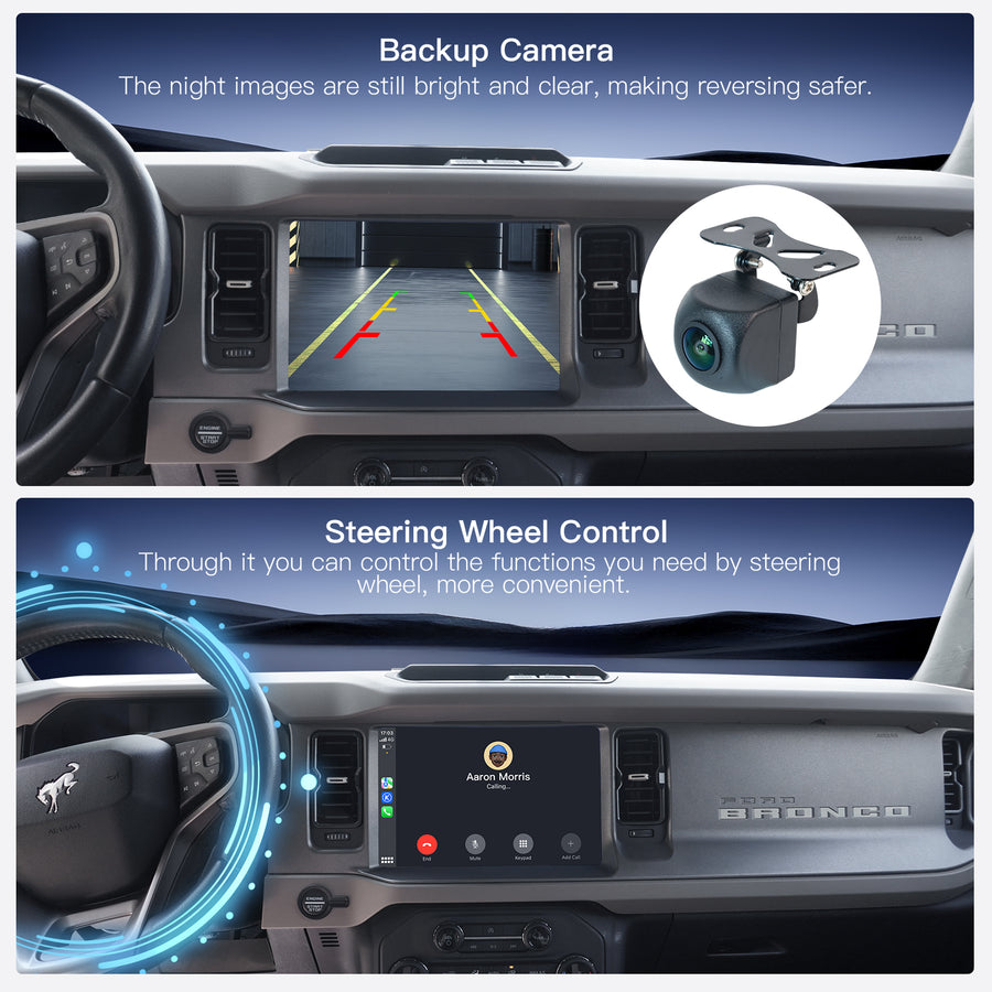 Carabc 12" Android 13 Car stereo Retains Sync4 for Ford Bronco 2021–2024 Wireless CarPlay & Android Auto CarRadio Upgrade