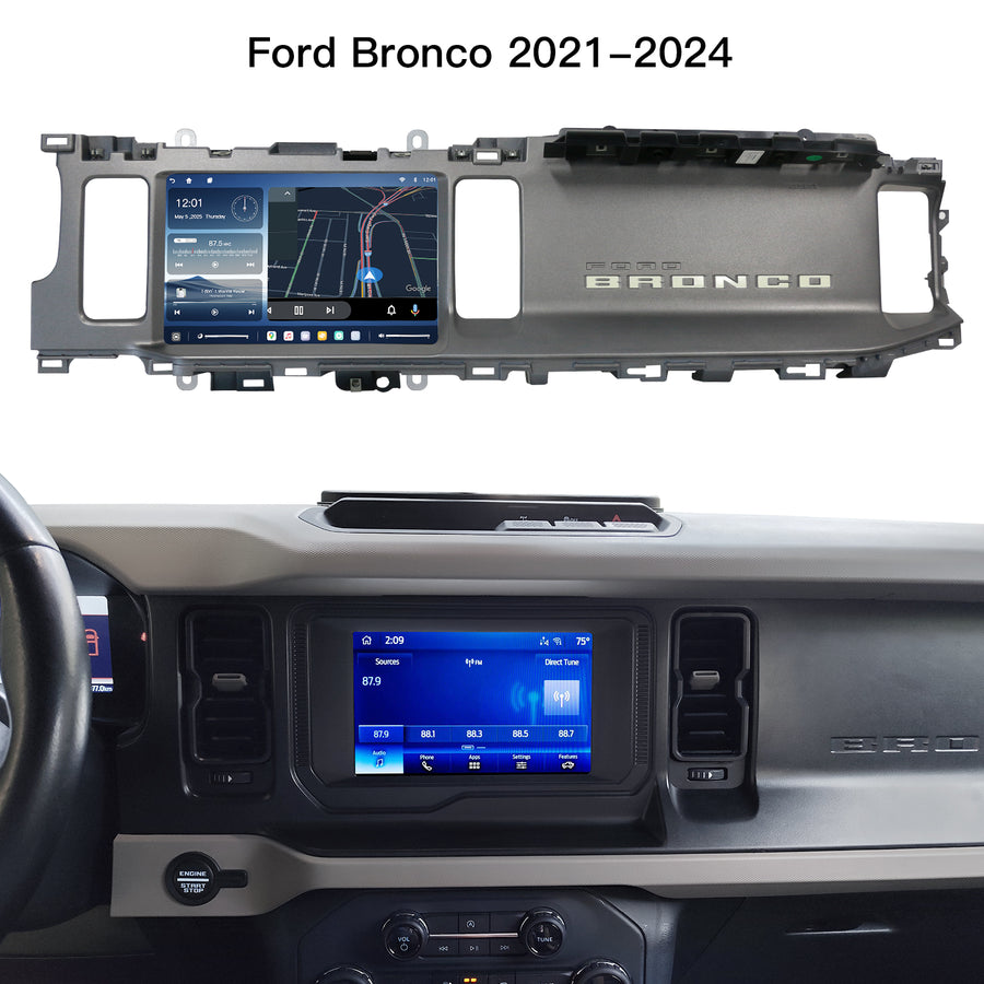 Carabc 12" Android 13 Car stereo Retains Sync4 for Ford Bronco 2021–2024 Wireless CarPlay & Android Auto CarRadio Upgrade