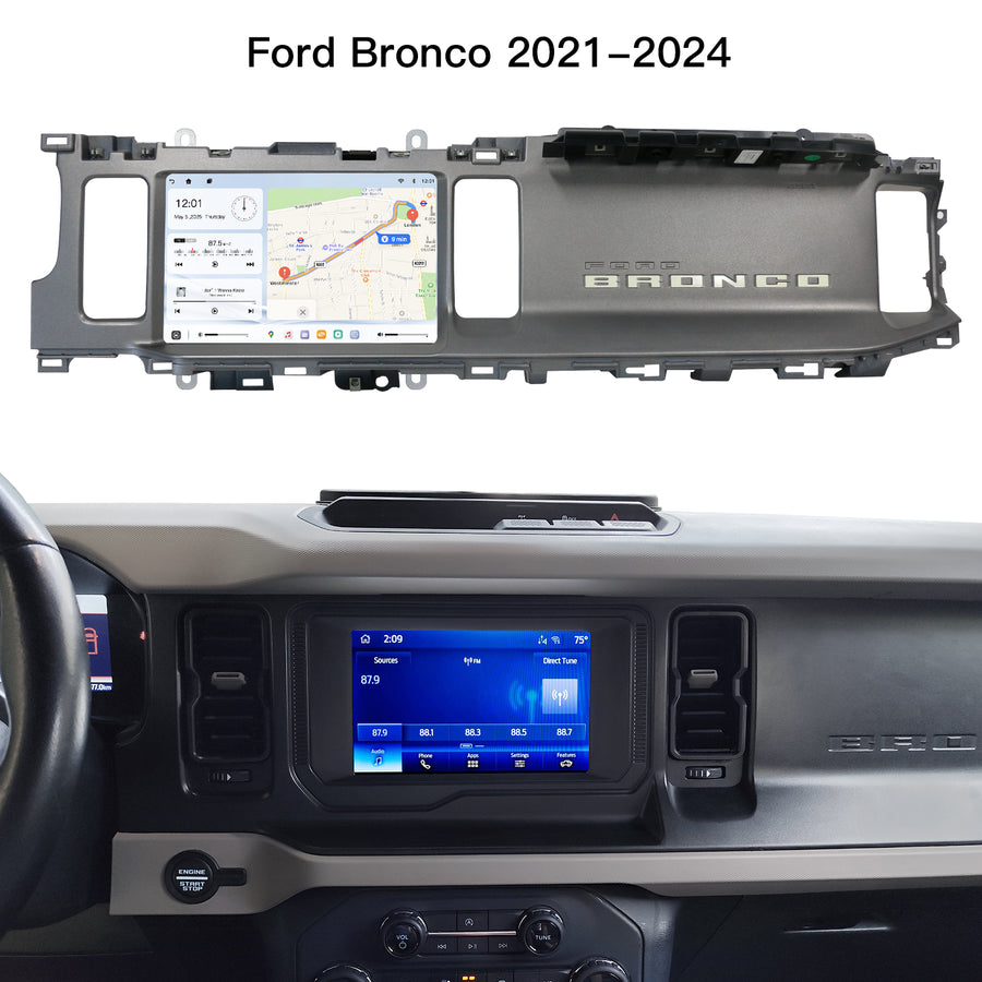 Carabc 12" Android 13 Car stereo Retains Sync4 for Ford Bronco 2021–2024 Wireless CarPlay & Android Auto CarRadio Upgrade