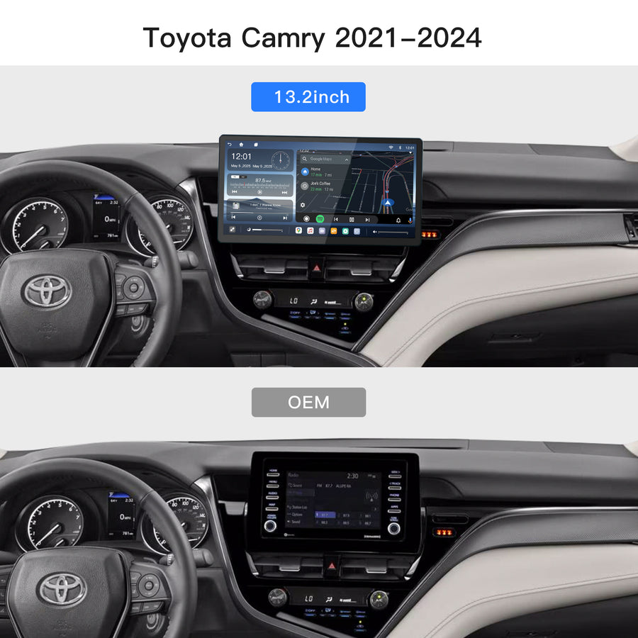 Carabc 13.2" Android 13 Car Stereo for Toyota Camry 2021–2024 Wireless CarPlay & Android Auto Car Radio Upgrade