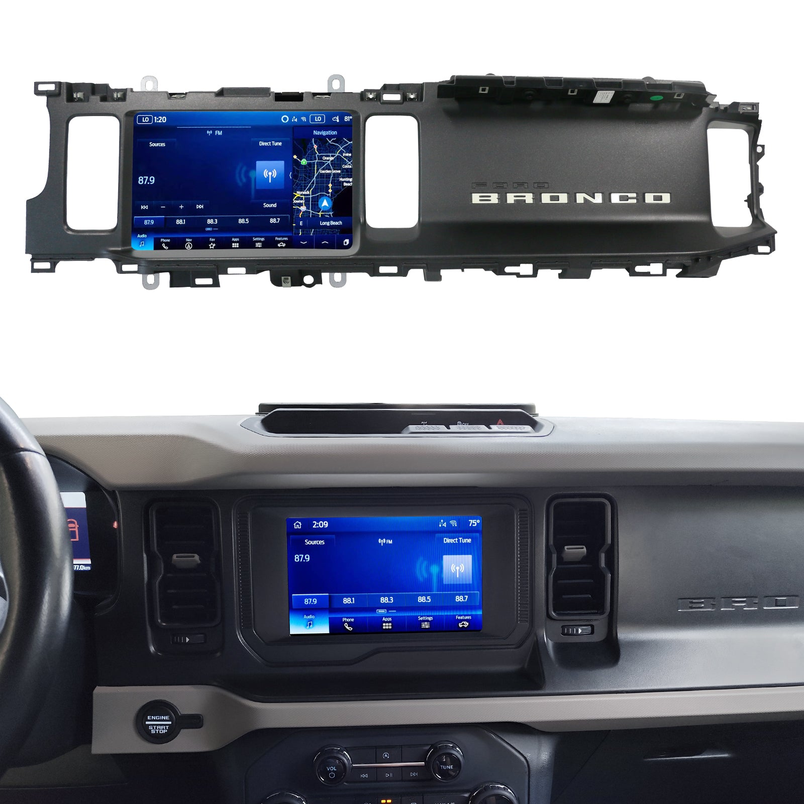 2021-2024 Bronco Sync4 Upgrade 8'' to 12'' Screen