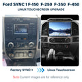 Ford F-150 F-250 F-350 F-450 SYNC 1/2 Upgrade to Linux Touchscreen with CarPlay & Android Auto