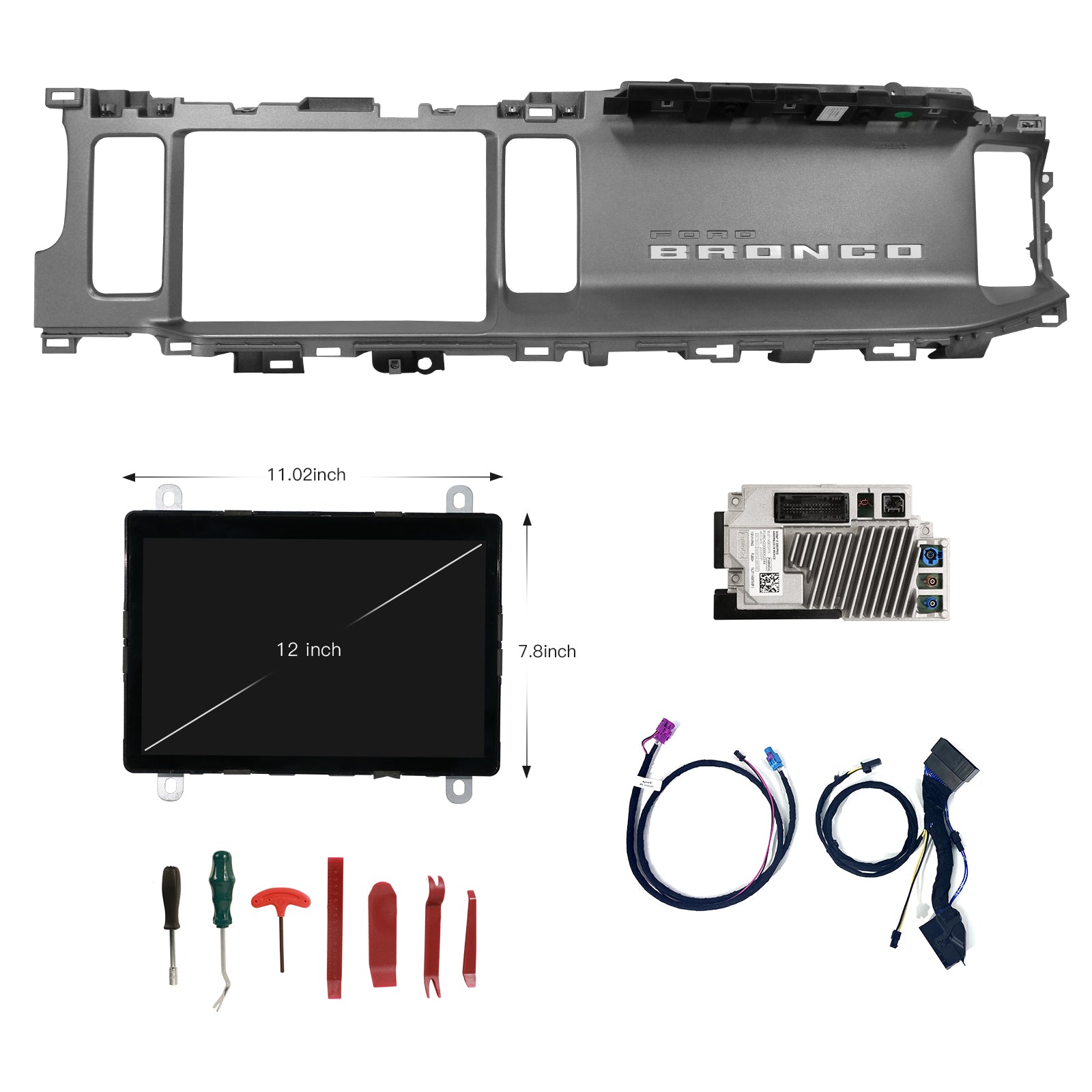 2021-2024 Bronco Sync4 Upgrade 8'' to 12'' Screen
