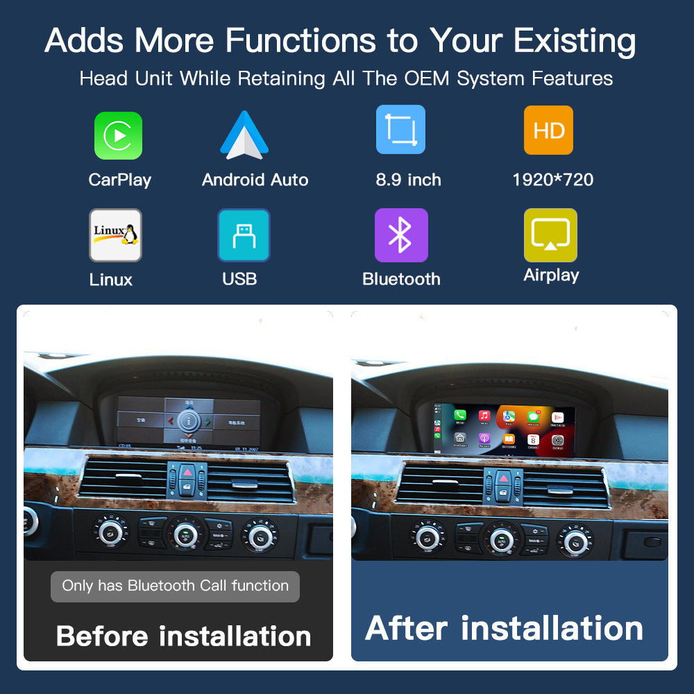 For BMW CIC system carplay screen 2008-2012