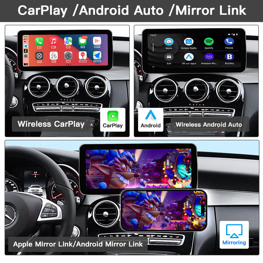 Mercedes Benz 10.25'' NTG 4.5 System Touchscreen Wireless Carplay and Android Auto