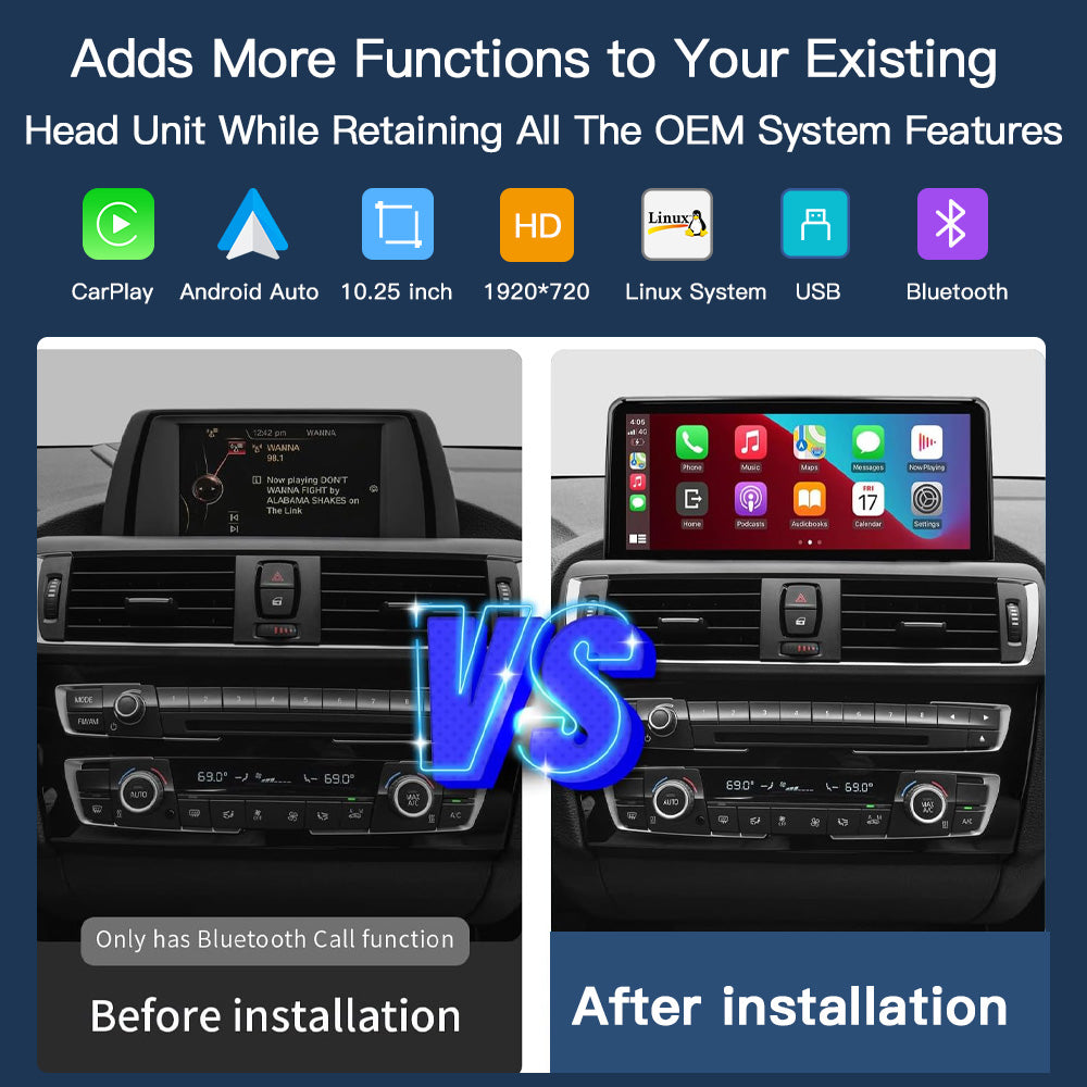 For BMW 10.25'' NBT system carplay screen 2012-2016