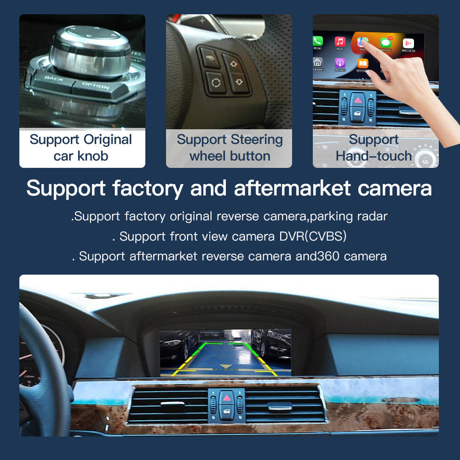 Carplay-Bildschirm des BMW CCC-Systems 2005–2010