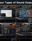 Touchscreen wireless CarPlay da 9" e Android Auto