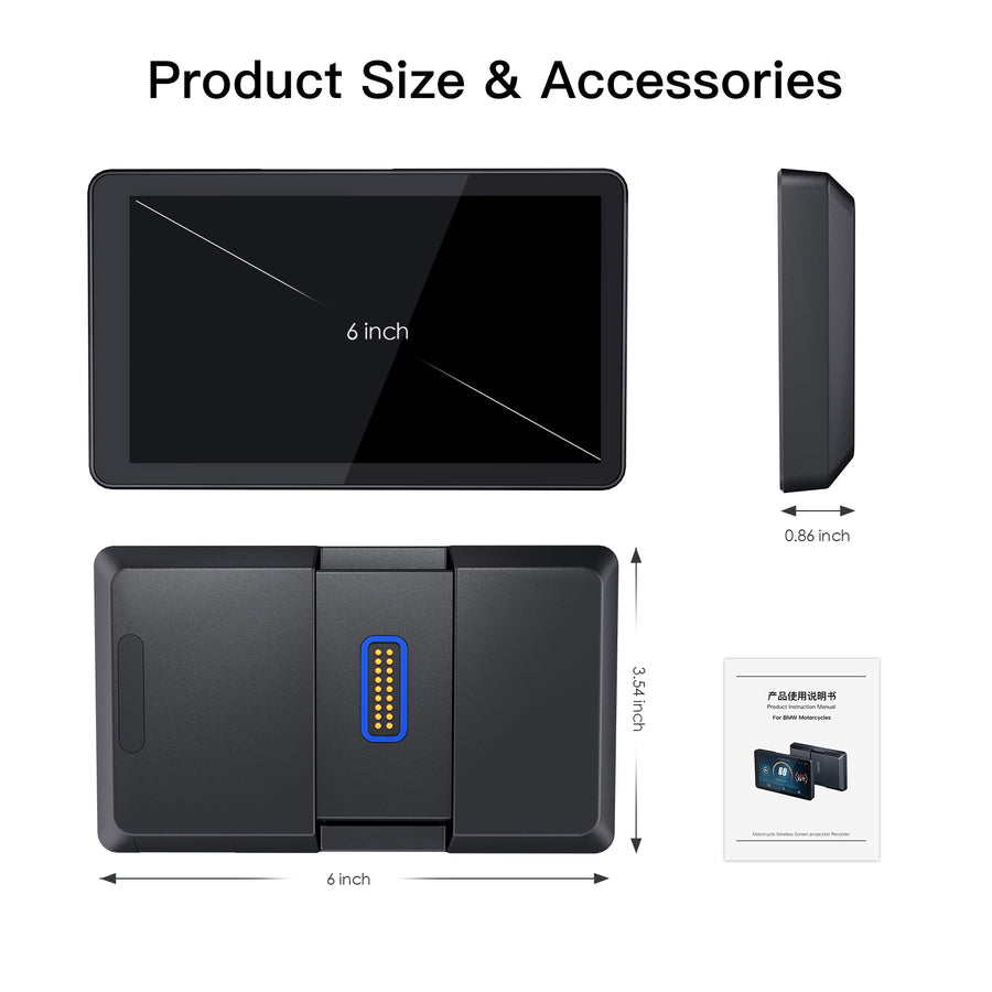 Carabc DB601 carplay screen for BMW motocycle