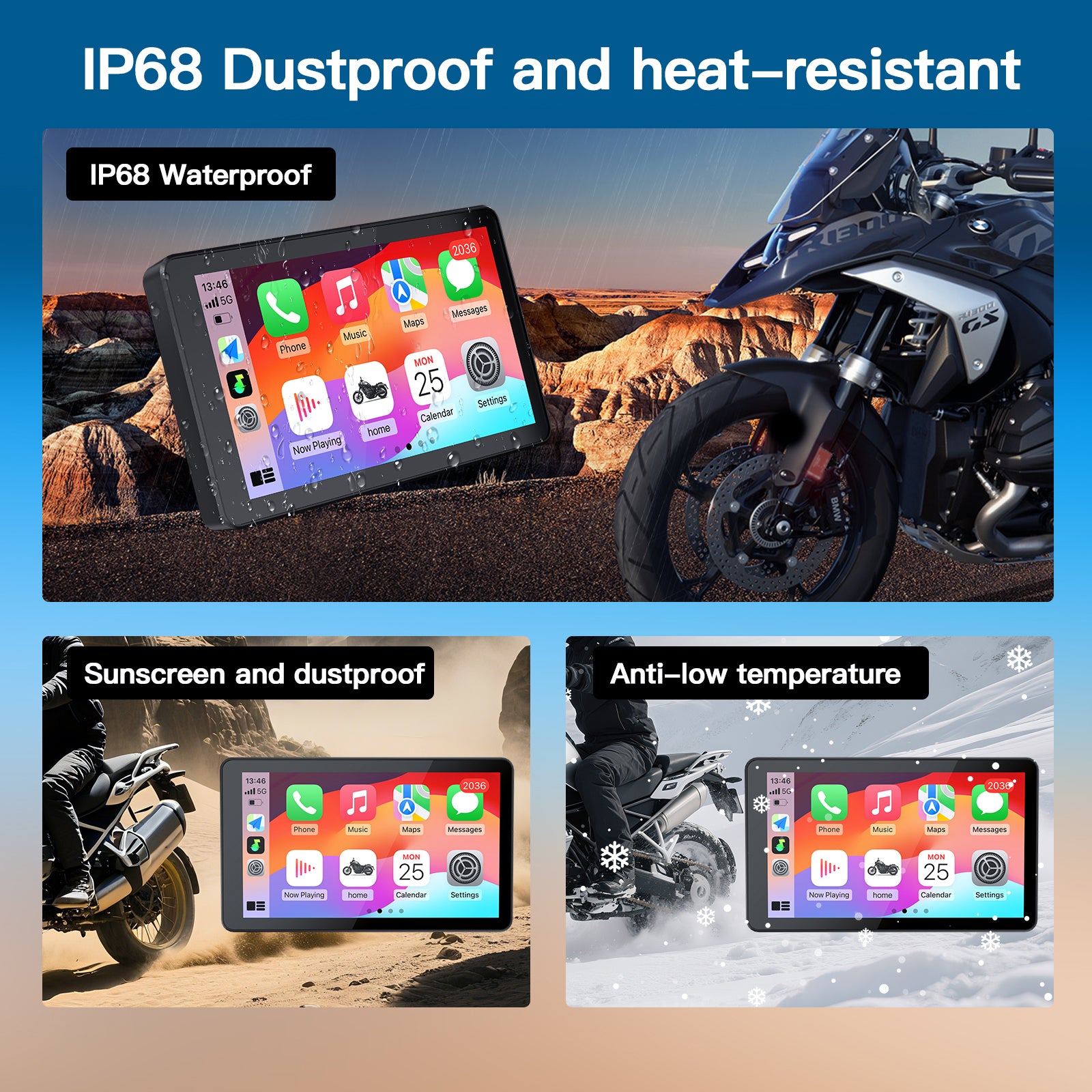 Carabc DB601 Carplay スクリーン BMW オートバイ R 1250 GS/1300 GS