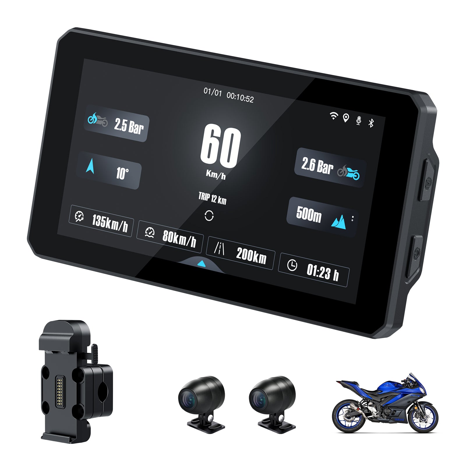 DM601 Universal Motorcycle CarPlay Screen – CARABC