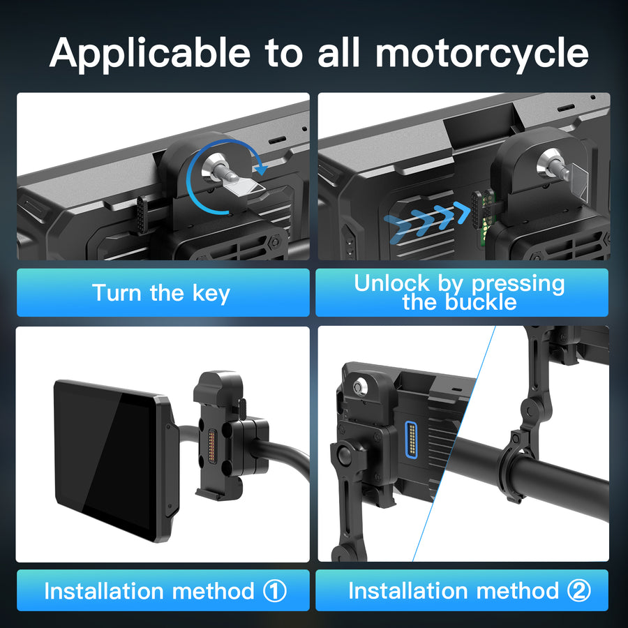 Carabc New DM601 Universal Motorcycle CarPlay Screen