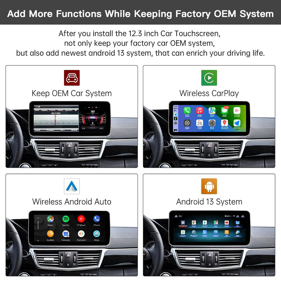 Mercedes Benz 10.25'' NTG 4.5 System Touchscreen Wireless Carplay and Android Auto