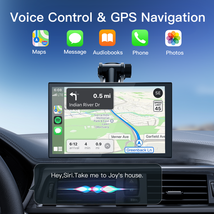 7 ‘’ portable magnetic connectivity  Carplay Android auto touch screen