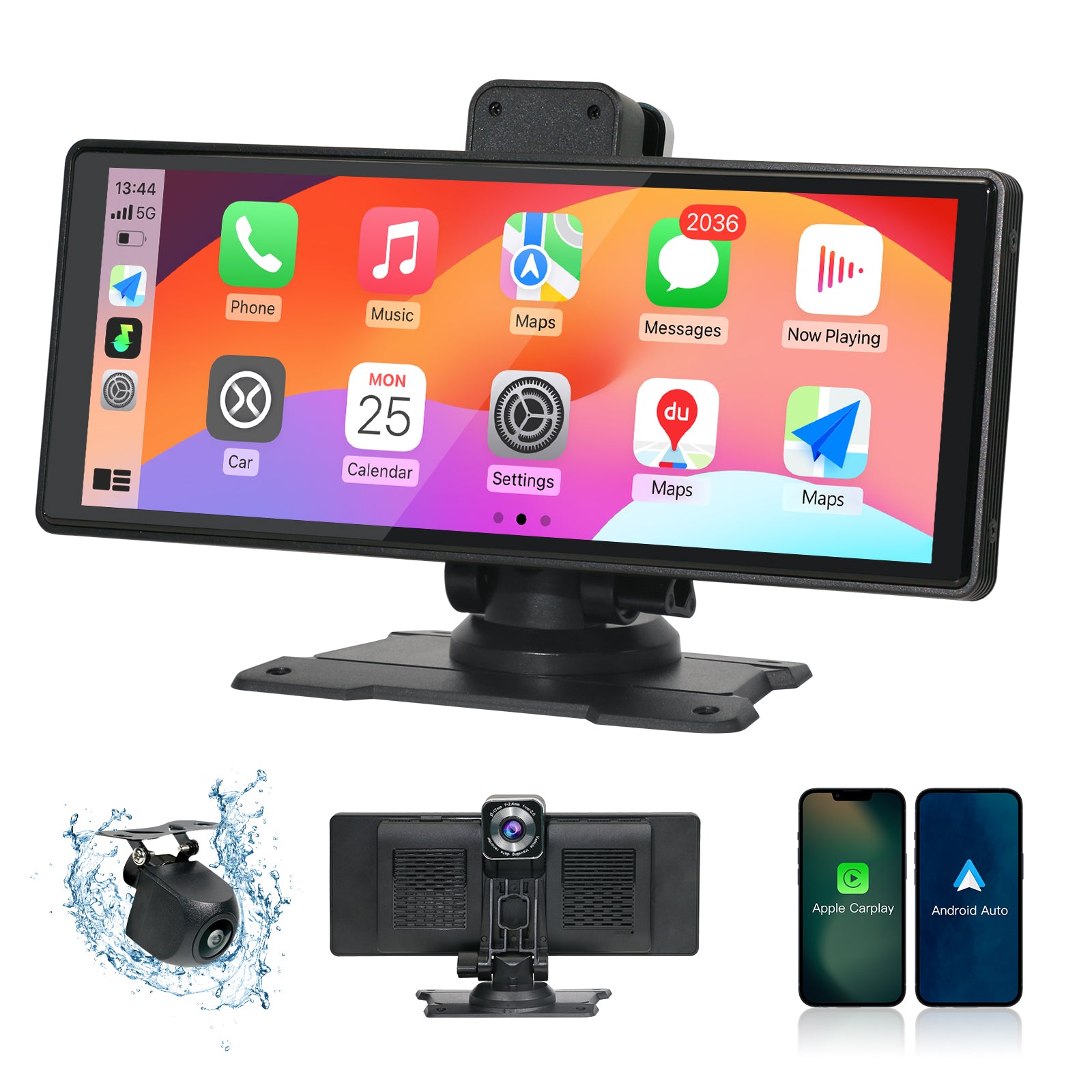 Bezdrátová dotyková obrazovka CarPlay a Android Auto 10,25 palce IPS CarPlay