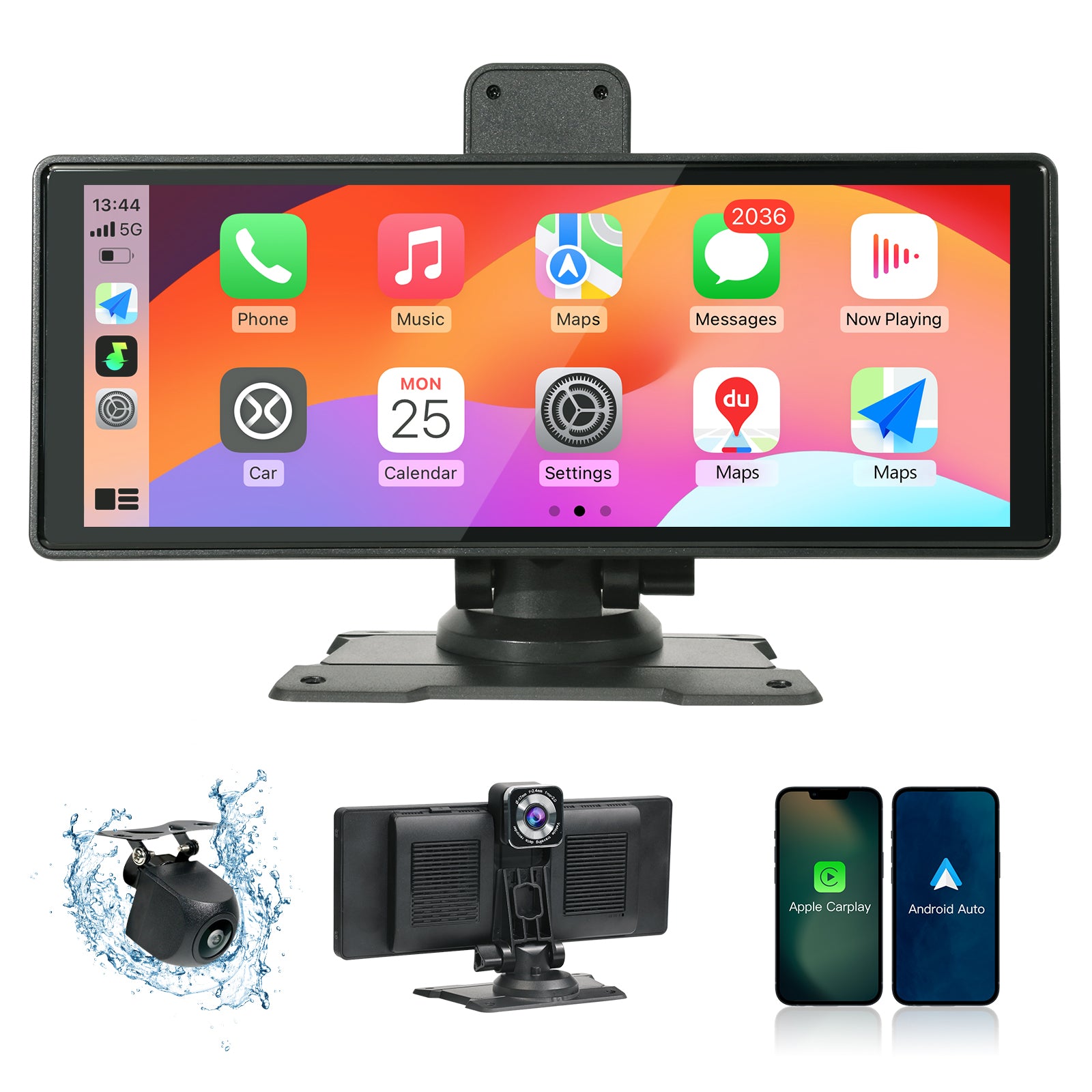 Bezdrátová dotyková obrazovka CarPlay a Android Auto 10,25 palce IPS CarPlay