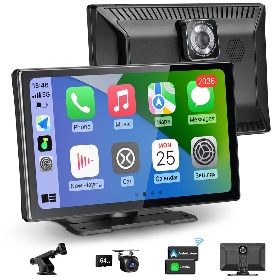 9-дюймовый сенсорный экран с беспроводным подключением CarPlay и Android Auto