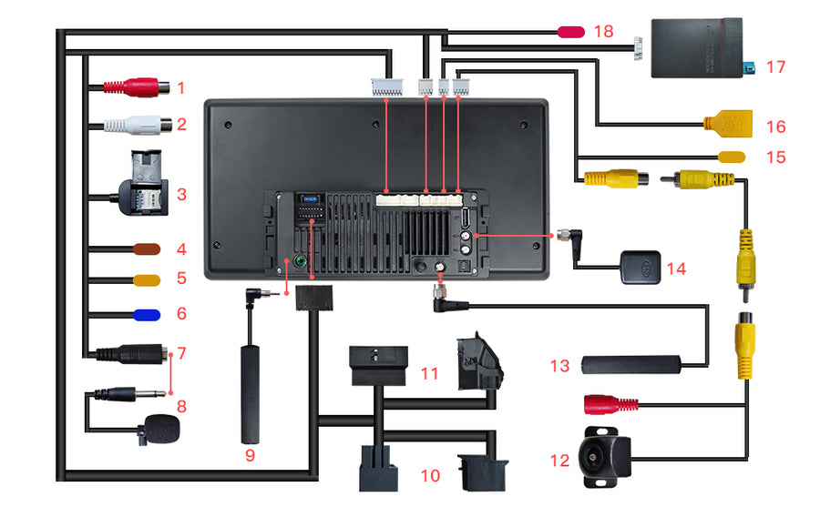 CarABC 13.2" Android 13 Car stereo Retains Sync3 for Ford Maverick 2022 - 2024 Wireless CarPlay & Android Auto CarRadio Upgrade