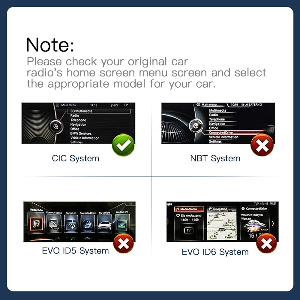 BMW CIC system carplay screen 2008-2012 – CARABC