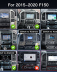 Ford F-150 SYNC 3 2015–2020 12" Lincoln-Style Screen Upgrade (Original SYNC 3 System Retained)