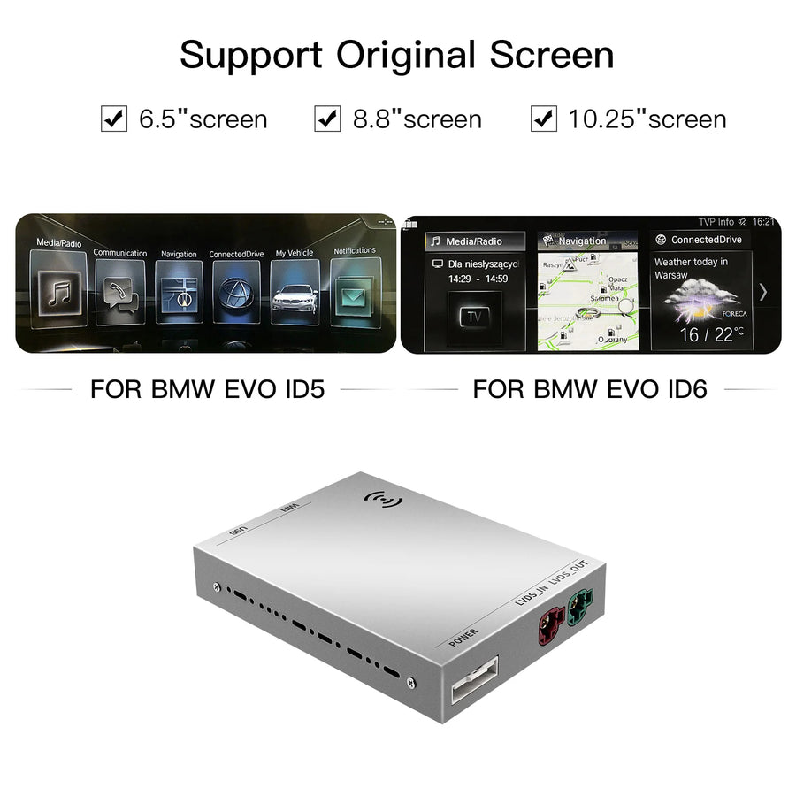 BMW CIC/NBT/EVO/CCC System Wireless CarPlay & Android Auto