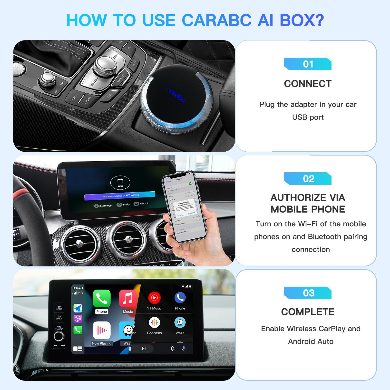 Carabc H5 AI Box Wireless Carplay Adapter - CARABC