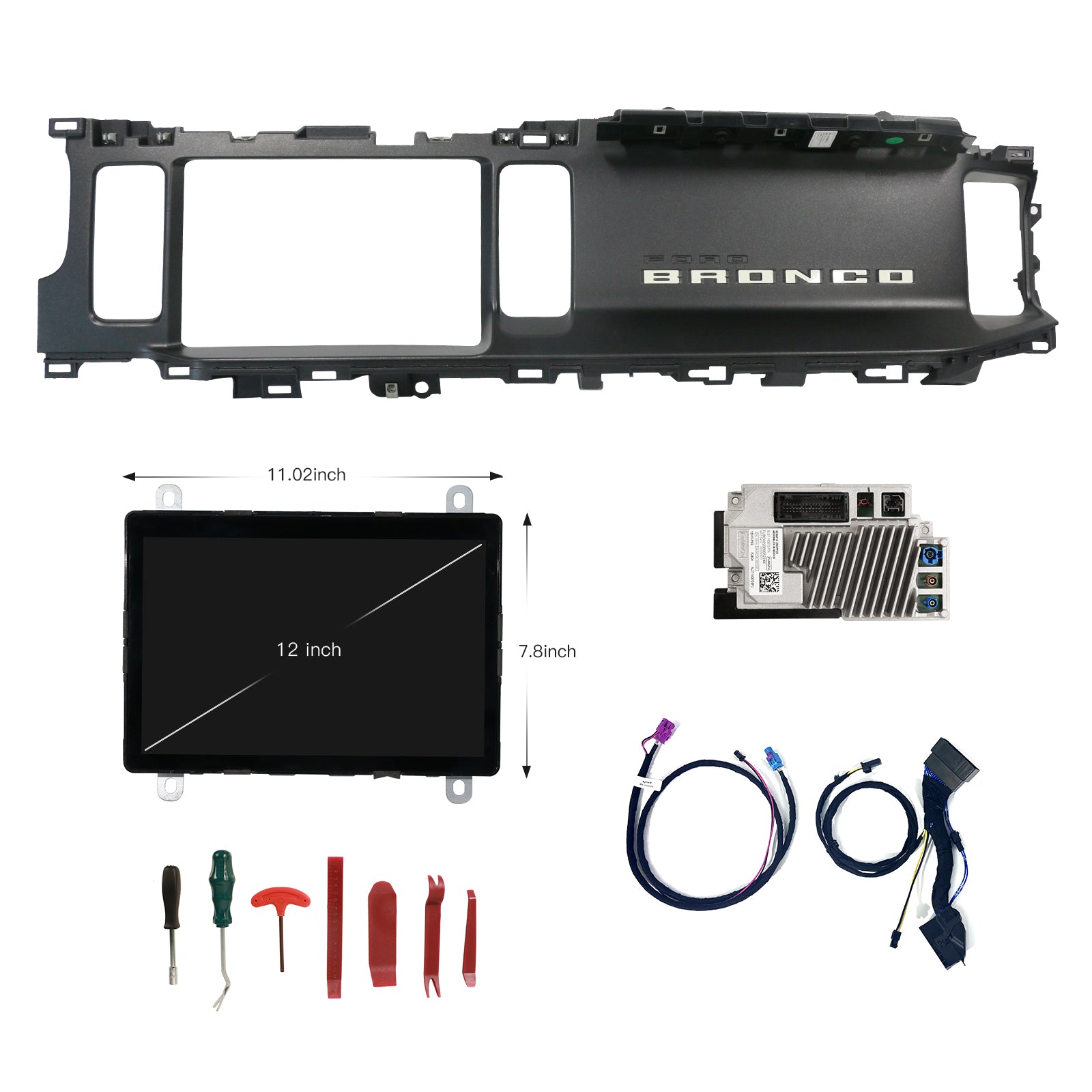 2021-2024 Bronco Sync4 Upgrade 8'' to 12'' Screen