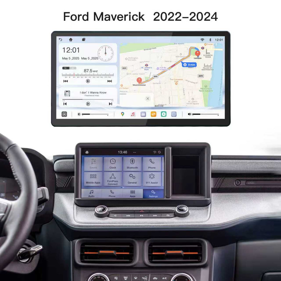 CarABC 13.2" Android 13 Car stereo Retains Sync3 for Ford Maverick 2022 - 2024 Wireless CarPlay & Android Auto CarRadio Upgrade