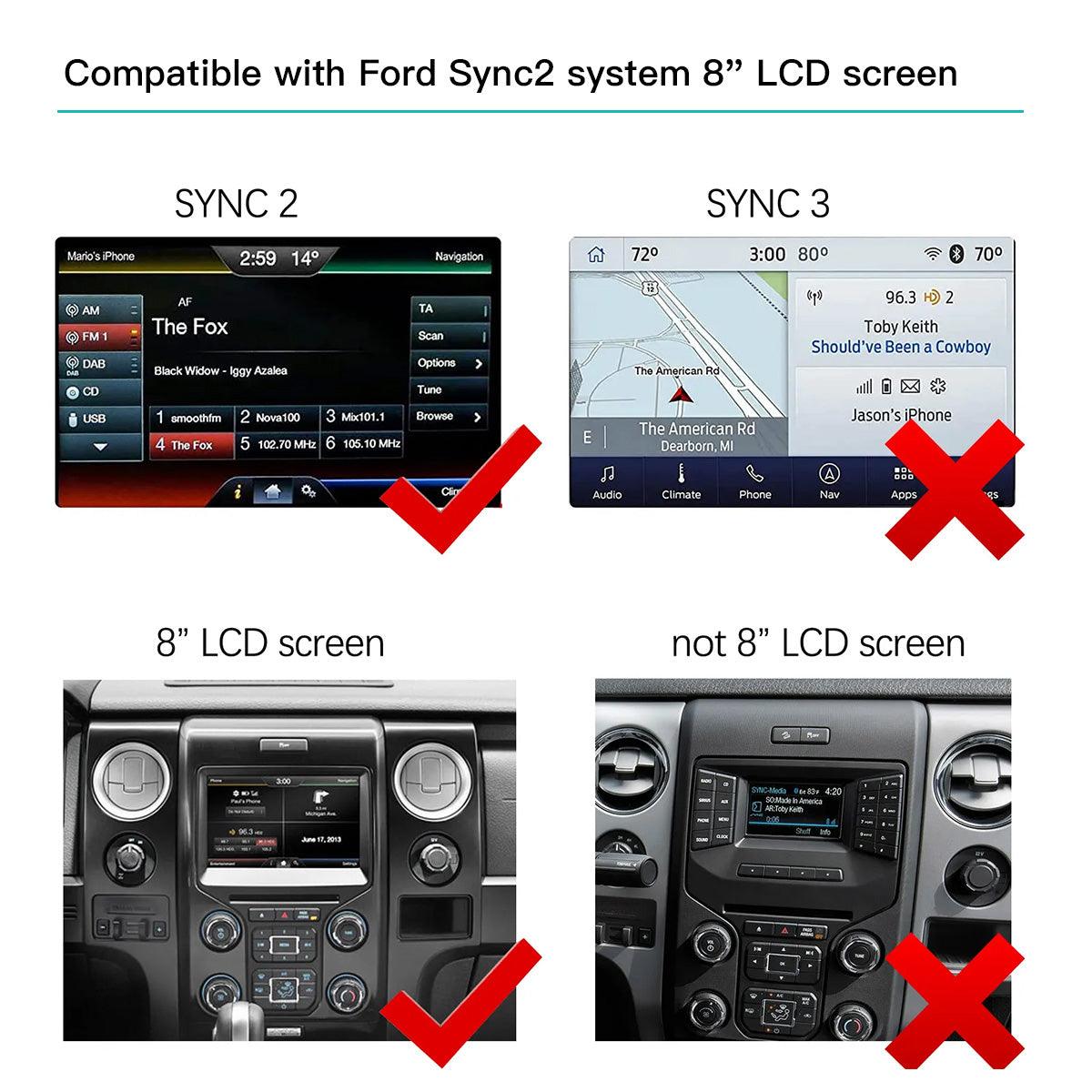 Ford Sync2 System Wireless CarPlay & Android Auto - CARABC