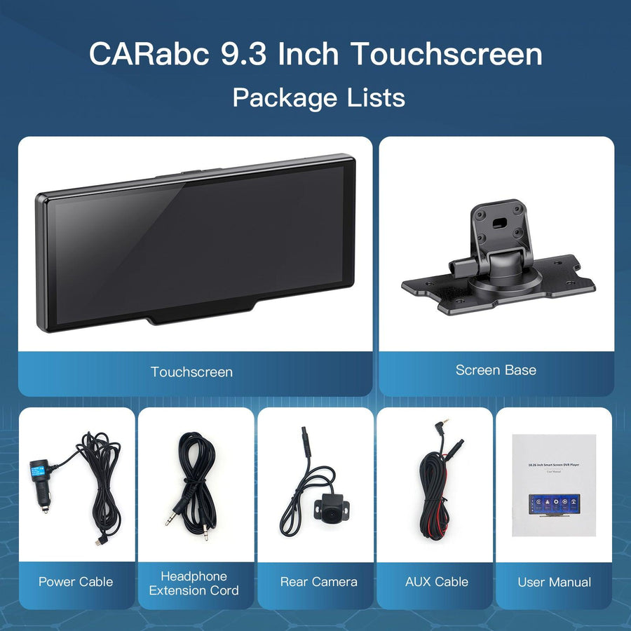 Wireless CarPlay & Android Auto 9.3 Inch IPS CarPlay Touch screen - CARABC